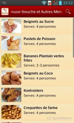 Recettes Africaines android App screenshot 0