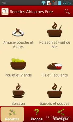 Recettes Africaines android App screenshot 3